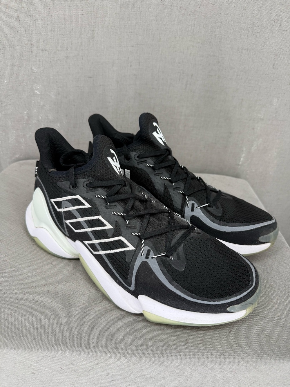 Adidas Mahomes 1 Impact FLX Men's Training Shoes Black White Size 10.5